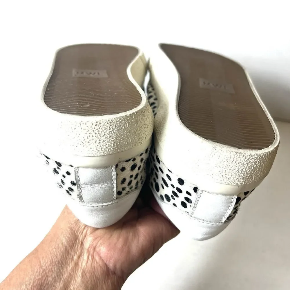 Madewell Women Sz 6.5M Low Top Lace Up Sneaker Real fur-dyed calf hair Dalmatian
